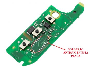 Producto genérico - Placa base sin IC (circuito integrado) para telemando 3 botones 434 Mhz Delphi ID46 para Fiat Doblo